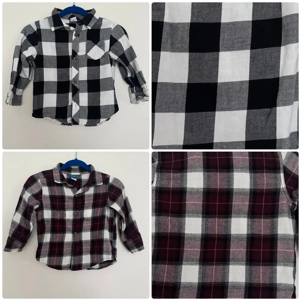 Old Navy Flannel Bundle, Includes 2 Tops